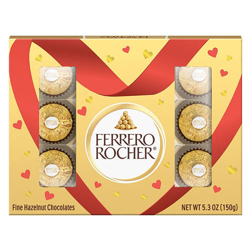 Ferrero Rocher Valentine's Day Fine Hazelnut Chocolates, 5.3 oz